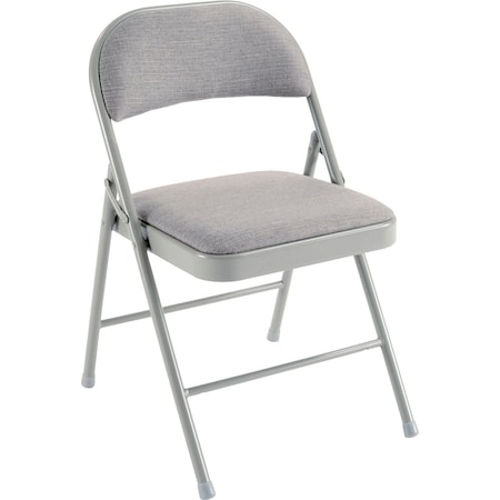 Global Industrial Fabric Seat Folding Chair, Gray 607864GY